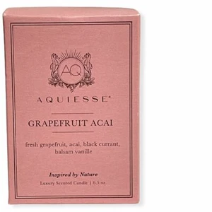 Aquiesse Luxury Scented Candle Grapefruit Acai Inspired by Nature, 6.5 oz - Picture 1 of 3