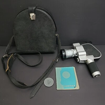 VINTAGE CARENA ZOOMEX 8MM FILM FILMKAMERA ANGENIEUX OBJEKTIV MIT LEDERTASCHE Z6 - Bild 1 von 4
