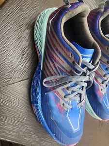 Hoka One One W Speedgoat 4 Size 8.5 Womens Blue Athletic Running Sneakers - Picture 1 of 6