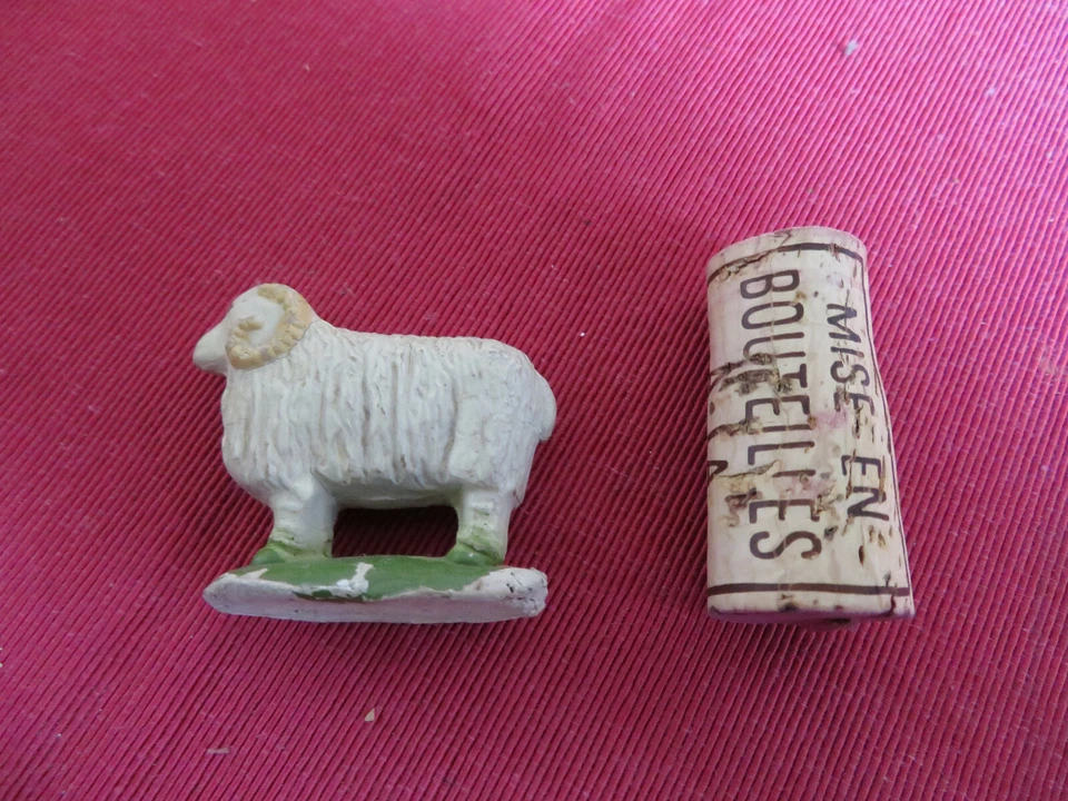 Ancien Sujet Santon Crêche de Noël Roi Mage animaux Mouton - Photo 1/1