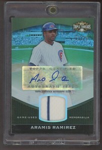 2011 Topps Triple Threads Aramis Ramirez Cubs Game-Used Jersey AUTO /75