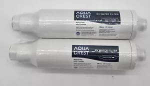 AQUA CREST RV 2 Pack Inline Water Filter for RVs and Marines, Drinking & Washing - Picture 1 of 5