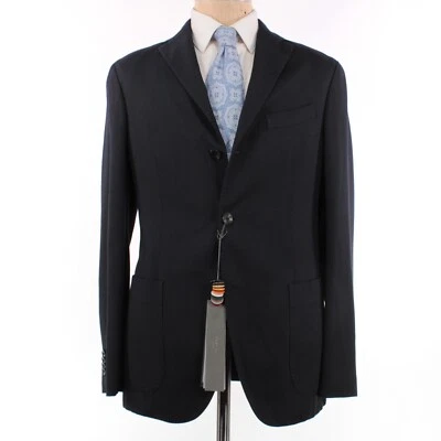 Abrigo deportivo Boglioli nuevo con etiquetas 100 % lana K chaqueta talla 48R EE. UU. 38R en azul oscuro/negro Foto 1 de 4