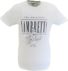 Lambretta weiß Retro Roller Kunstwerk Herren T-Shirt