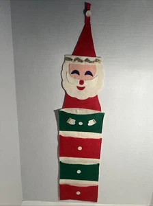 Portatarjetas colgante de pared de fieltro de Navidad - 4 ranuras vintage hechas a mano para tarjetas - Imagen 1 de 10