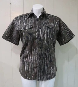 VTG ORIGINAL Realtree Men's Sz M Short Sleeve Shooting Shirt Hunting CAMOUFLAGE  - Picture 1 of 9