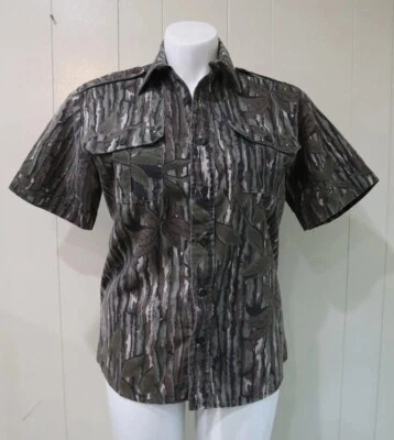 VTG ORIGINAL Realtree Men's Sz M Short Sleeve Shooting Shirt Hunting CAMOUFLAGE  - Image 1 of 4