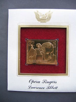1997 Opera Singers Lawrence Tibbett Gold GOLDEN FDC replica Cover STAMP - Image 1 of 3