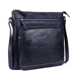 Borsa a tracolla donna Olga extra large in vera pelle – morbida tripla zip - Foto 1 di 6