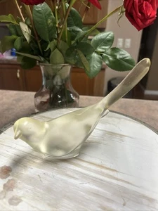 Statuina vintage FENTON uccellino della felicità smerigliato coda lunga - senza patatine o difetti - Foto 1 di 9