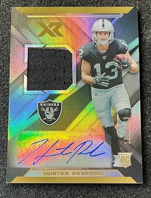 2019 Panini XR  - Hunter Renfrow #RSA-39 Rookie Patch Auto RPA #d/199 - Image 1 of 2
