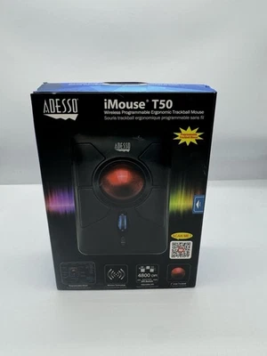 Adesso iMouse T50 - Wireless Programmable Ergonomic Trackball Mouse- Open Box - Image 1 of 4