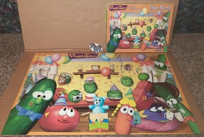 DE COLECCIÓN TALICOR VEGGIE TALES 40 PIEZAS ROMPECABEZAS DE PISO MADAME BLUEBERRY ESCENA DE FIESTA Foto 1 de 3