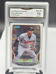 2013 Bowman Chrome RC #205 Manny Machado GMA 10 GEM MINT Padres Rookie - Bild 1 von 2
