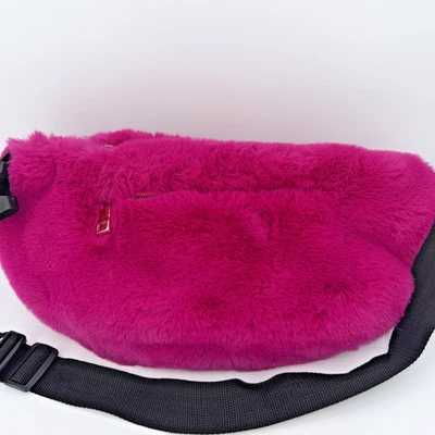 LARGE FUZZY HAND WARMER FANNY PACK BY 3AM FOREVER, FAUX FUR CROSSBODY MUFF - Image 1 of 4