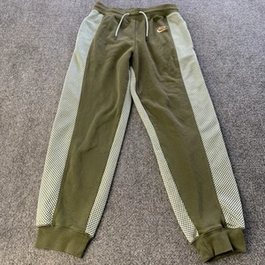 Nike Jogger Pants Women Small Green Fleece Lined Mesh Serena Williams Tennis - Picture 1 of 20