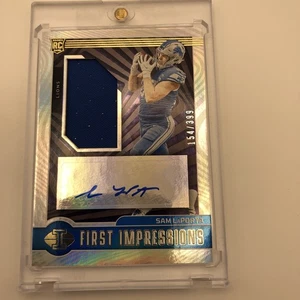 2023 Panini Illusions Sam LaPorta First Impressions Rookie Patch AUTO /399 Lions - Picture 1 of 3