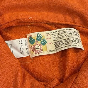 Vintage 70s Soul TrainCloth Shirt Mens Disco Hippie Mod Soul Train X Large - Picture 1 of 7