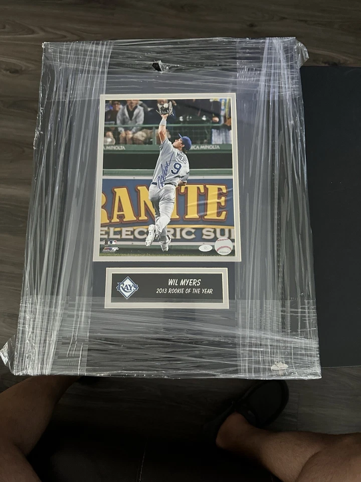 Wil Myers autografado personalizado emoldurado raios MLB R.O.Y. Foto - Imagem 1 de 4