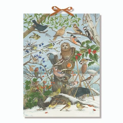 Birds in Winter Birdsong Advent Calendar 38 x 52 cm with 24 birdsongs to play - Image 1 of 2