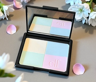 ELF Tone Correcting Powder Compact Pink Blue Yellow Green #83801 COOL New - Image 1 of 4