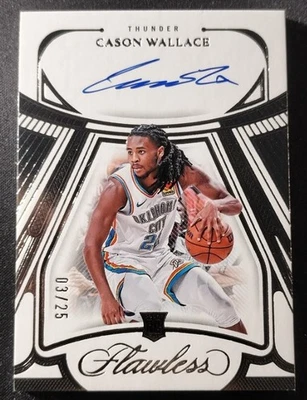 Cason Wallace 2023-24 Panini Flawless Rookie Autographs 03/25 RC #RAU-CWL - Image 1 of 2