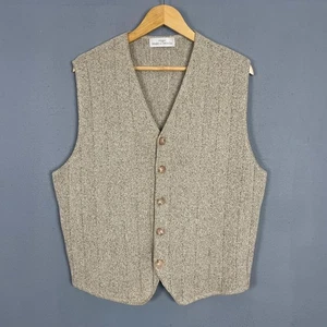 Cárdigan Marks and Spencer Vintage Años 90 Mujer L Grande Beige Retro Chaleco Jersey - Imagen 1 de 15