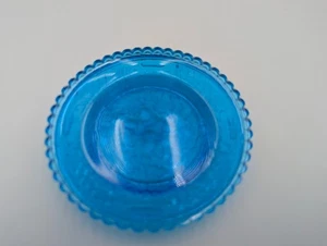 Antique Sandwich American Glass Cup Plate 1825- 1888 Vintage Blue - Picture 1 of 6