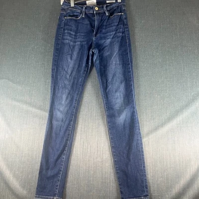 Frame Women's Jeans Size 27 Blue Le Skinny de Jeanne Stretch Denim Mid Rise - Image 1 of 4