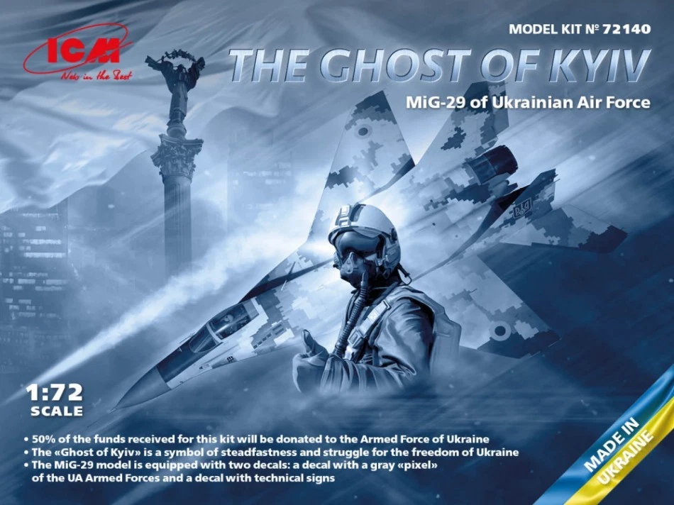 ICM ICM72140 THE GHOST OF KYIV MIG-29 UKRAINA AIR FORCE KIT 1:72 Modellino - Immagine 1 di 1