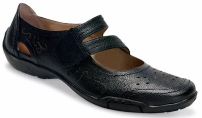 Zapatos planos Ros Hommerson para mujer talla 9M Chelsea de cuero negro Mary Jane Foto 1 de 4