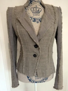 Luisa Cerano Boucle Tweed Blazer Gr 36 S Grau Sakko Elegant Business Jacke Damen - Bild 1 von 19