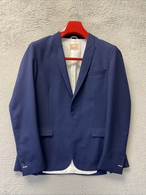 Blazer One Button Gant Rugger 100% lã 52 UE 42 azul masculino / 143-44 - Imagem 1 de 4