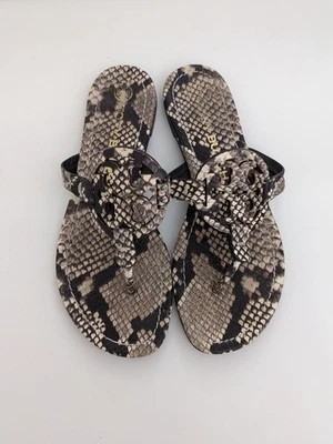 ¡EXCELENTE ESTADO! Sandalia Tory Burch Miller con estampado de piel de serpiente talla 7 Foto 1 de 4