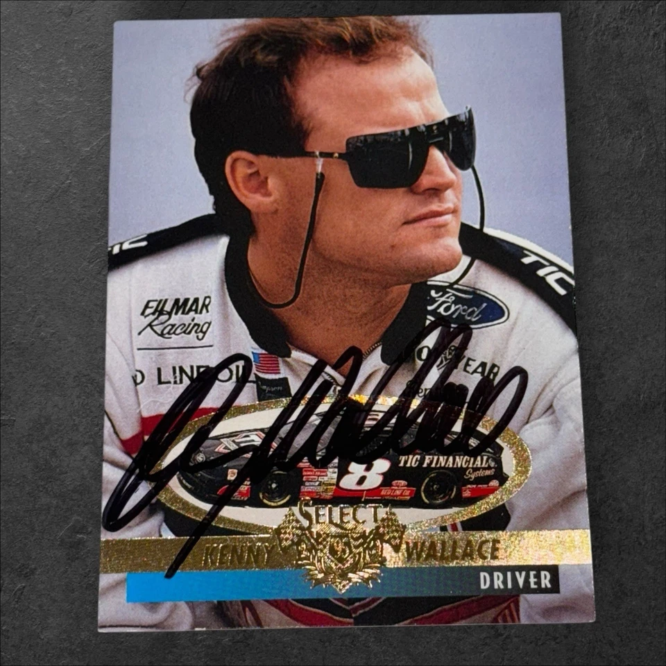 Kenny Wallace 1994 PINNACLE SELECT RACING #72 VINTAGE NASCAR signed card - Image 1 of 1