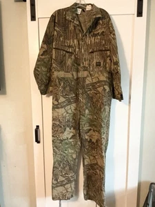 Vintage Liberty Mens Size L Realtree Camouflage One Piece Coveralls Made In USA - Picture 1 of 8