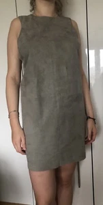 Lady Ralph Lauren Leather & Cashmere Grey dleeveless Dress Size 8 New RRP £790 - Picture 1 of 8