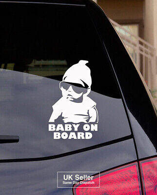 Baby On Board Sticker Funny Cute Cool Safety Caution Decal Sign For Car Windows • 3.89£