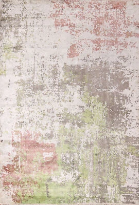 Stylish Handcrafted Living Room Rug 6x8 ft Luxurious Hand-knotted Wool Rug - Image 1 of 4