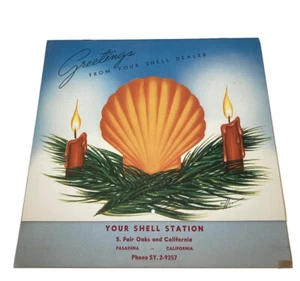 Vntg 1948 Shell Gas Service Station Calendar Gas Oil 3 So. California Cities NOS - Picture 1 of 16