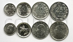 JUEGO DE 4 MONEDAS TURQUÍA 1981-1988 ALUMINIO SIN CIRCULAR (#702) - Imagen 1 de 1