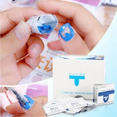 Gel Nagellack Folienentferner Wraps Easy Nail Art Soak Off 20 50 100 200 Aceton - Bild 1 von 4