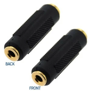 3.5mm Female to 3.5mm Female Jack AUX Audio Headphone Stereo Coupler Adapter GP - Picture 1 of 6