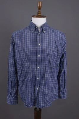 Corneliani Blue Check Button Down Long Sleeve Shirt Size 42 / 16.5 - Image 1 of 4