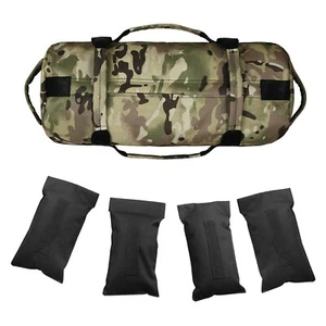 1 Set Camouflage Sports Fitness Weightlifting Bag Sand Bag Dynamic Load Bags - Picture 1 of 9
