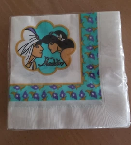 Vintage Aladdin & Jasmine Disney Napkins set of 20 "Aladdin's Dream" USA - Picture 1 of 3