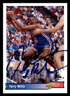 1992 Upper Deck Basketball #292 Terry Mills Signed Autograph (no COA) - Image 1 of 2