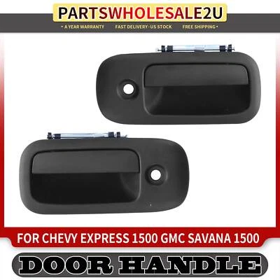 Черная передняя внешняя дверная ручка левая и правая для Chevrolet Express 1500 1996-2002 - Изображение 1 из 4