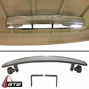 "Espejo y soporte convexo GTW de 17"" ajuste universal para carro de golf | Club Car, Yamaha, EZGO" - Imagen 1 de 2