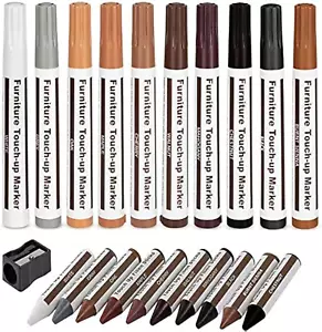 Furniture Markers Touch Up,Wood Filler Floor Scratch Repair Kits,Set of 21-Marke - Picture 1 of 6